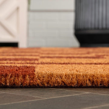 Harper Classic Farmhouse Checkerboard Coir Area Rug